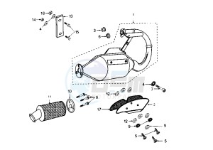 X RACE - 50 cc drawing EXHAUST