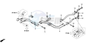 ST1300A drawing REAR BRAKE HOSE (ST1300A)