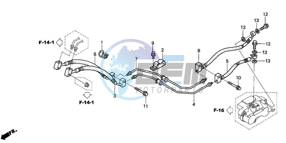 REAR BRAKE HOSE (ST1300A)