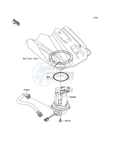 KX450F KX450E9F EU drawing Fuel Pump