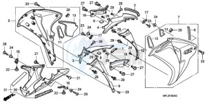 CBR1000RRA France - (F / CMF HRC) drawing MIDDLE COWL