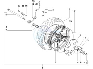 Runner 125 VX 4t e3 serie Speciale drawing Front wheel