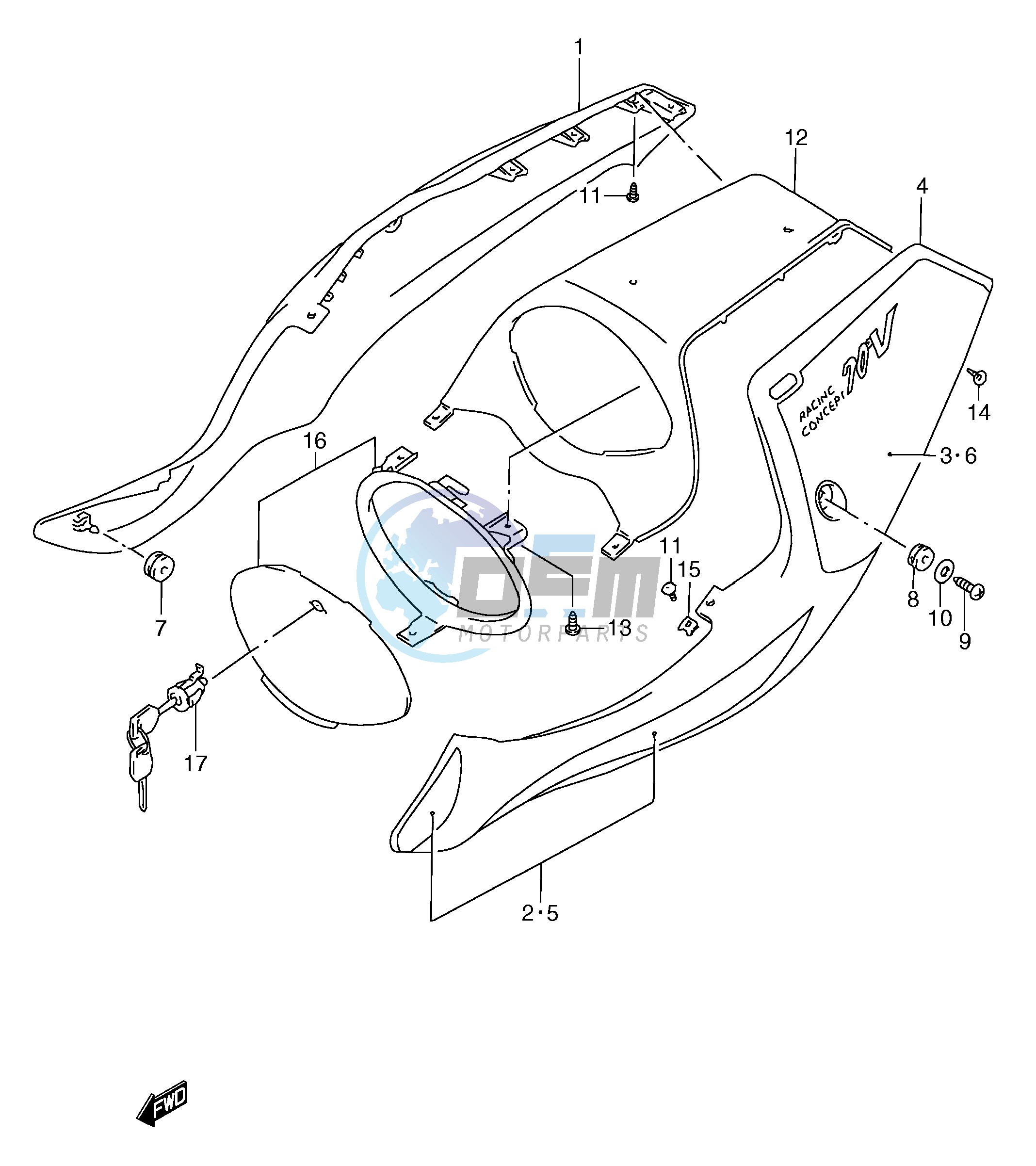 FRAME COVER (FOR F9H,F9J)