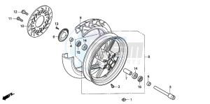 CBF500 drawing FRONT WHEEL