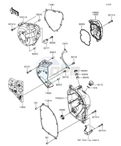 Z1000 ZR1000FEFA FR GB XX (EU ME A(FRICA) drawing Engine Cover(s)