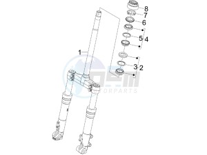 Runner 200 ST 4t e3 drawing Fork steering tube - Steering bearing unit