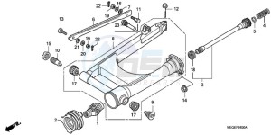 VT750CA9 UK - (E / MKH MME ST) drawing SWINGARM