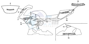 CBR900RR FIRE BLADE drawing STRIPE/MARK (2)