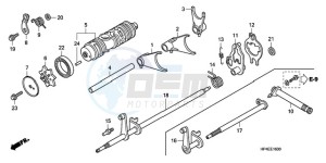 TRX420FEA Europe Direct - (ED / 4WD) drawing GEARSHIFT FORK