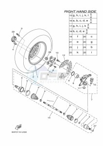 YFM700FWAD GRIZZLY 700 EPS (BLT8) drawing FRONT WHEEL 2