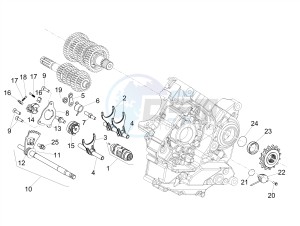 SHIVER 900 E4 ABS (EMEA, LATAM) drawing Gear box / Selector / Shift cam