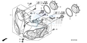 CBR1000RAA Europe Direct - (ED / ABS) drawing HEADLIGHT