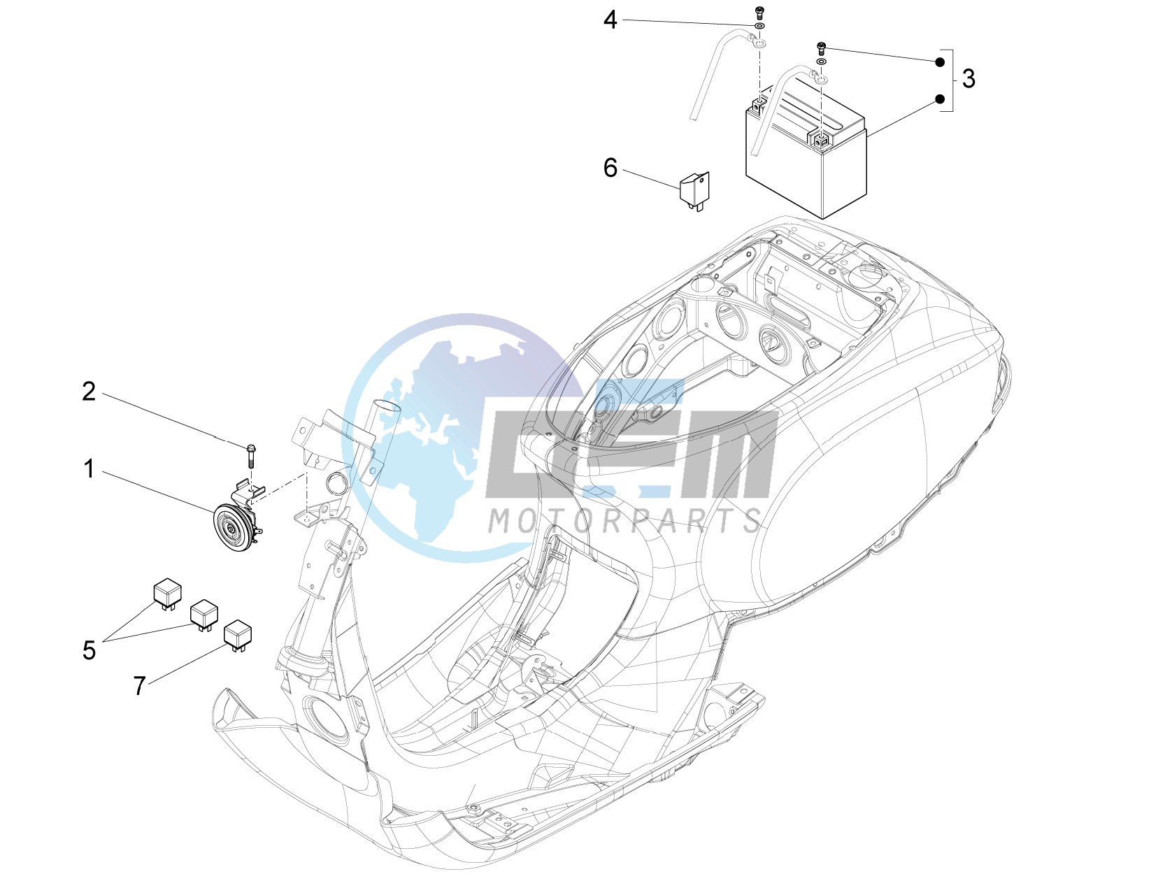 Remote control switches - Battery - Horn