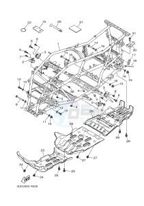 YFM700FWAD YFM70GPXH GRIZZLY 700 EPS (B1A1) drawing FRAME