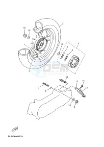 YN50 NEO'S (2APB) drawing REAR WHEEL