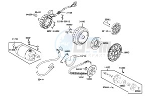 DOWNTOWN 300 I ABS drawing Starting Motor - Generator