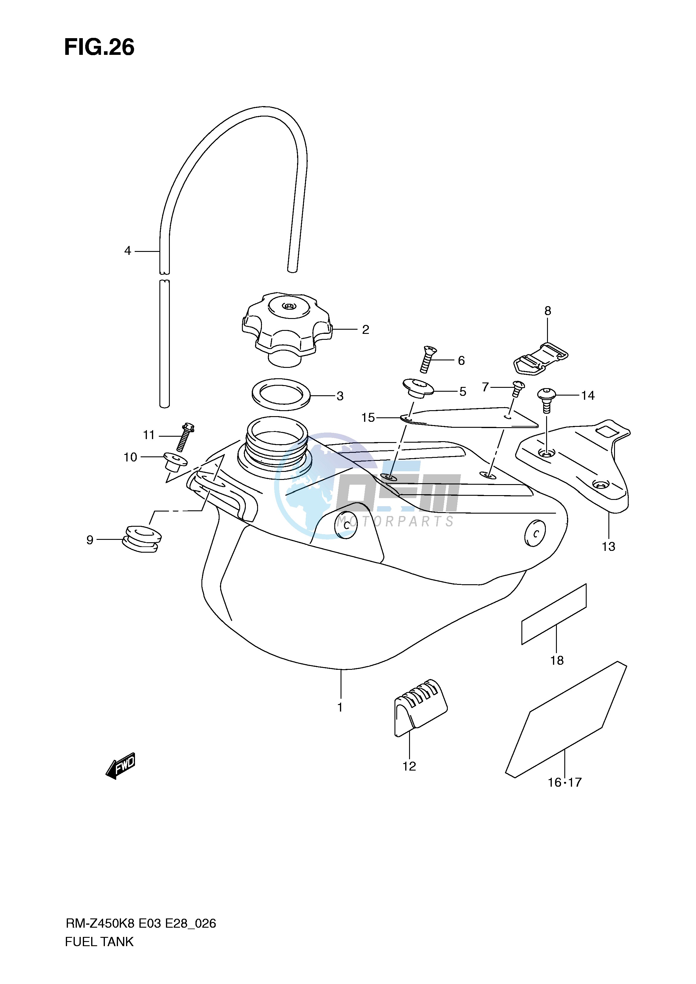 FUEL TANK (RM-Z450K8 K9 L0)