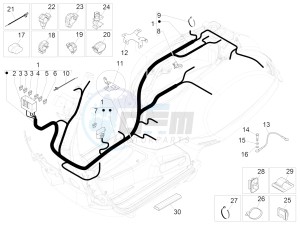 GTS 300 SUPER 4T 4V IE ABS E4 (EMEA) drawing Main cable harness