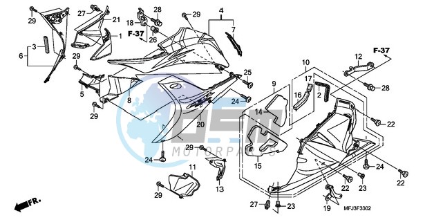 LOWER COWL (L.) (CBR600RR9,A/RA9,A)