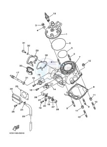 YZ125X (B1B5) drawing CYLINDER HEAD