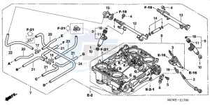 VFR800A9 France - (F / ABS CMF MME TWO) drawing THROTTLE BODY (ASSY.)