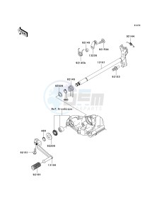 KRF 750 F [TERYX 750 4X4 NRA OUTDOORS] (F8F) C8F drawing GEAR CHANGE MECHANISM