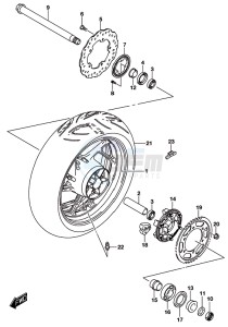 GSX-S750A drawing REAR WHEEL (GSX-S750AL8 E21)