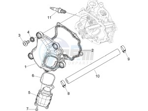 Beverly 125 e3 drawing Cylinder head cover