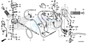 TRX420FA5F TRX420F Europe Direct - (ED) drawing HANDLE LEVER/ SWITCH/ CABLE