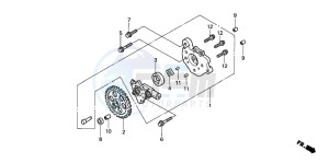 CBF250 drawing OIL PUMP