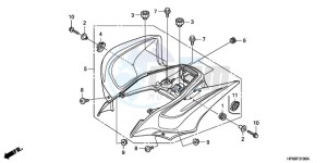 TRX700XX9 Australia - (U) drawing REAR FENDER