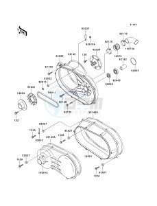 KAF 950 B [MULE 3010 DIESEL 4X4] (B1) [MULE 3010 DIESEL 4X4] drawing CONVERTER COVER_DRIVE BELT