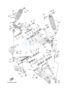 YXC700E YXC70VPXG VIKING VI (B853) drawing FRONT SUSPENSION & WHEEL