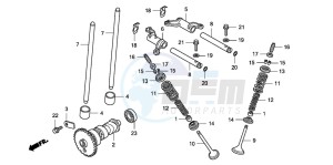 TRX420TM FOURTRAX drawing CAMSHAFT/VALVE