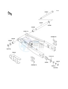 EX 500 D [NINJA 500R] (D6F-D9F) D9F drawing SWINGARM