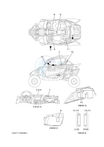 YXZ1000ES YXZ10YPSG YXZ1000R EPS SPECIAL EDITION (2HC8) drawing EMBLEM & LABEL 1