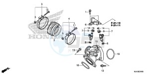 VT750CSD Shadow - VT750CS-D 2ED - (2ED) drawing INLET MANIFOLD