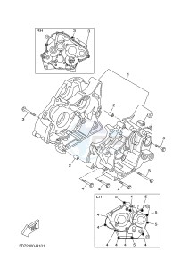 YZF-R125A YZF-R125 ABS R125 (5D7X 5D7X 5D7X 5D7X 5D7X) drawing CRANKCASE