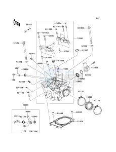 KX 450 D [KX450F] (D6F) D6F drawing CYLINDER HEAD