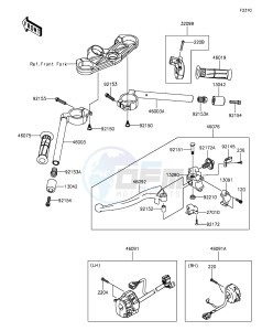 NINJA ZX-6R ZX636EGF FR GB XX (EU ME A(FRICA) drawing Handlebar