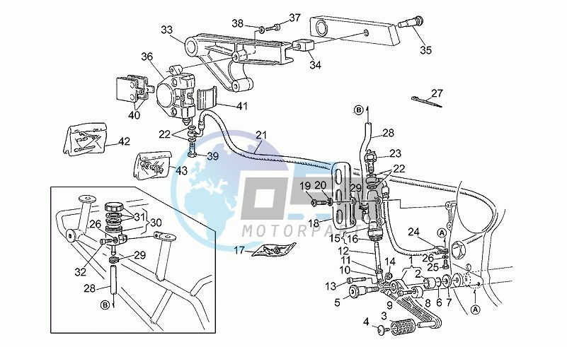 Rear master cylinder