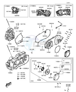 BRUTE FORCE 300 KVF300CGF EU drawing Crankcase