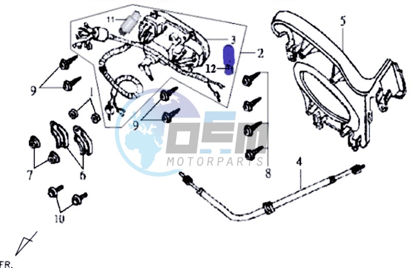 DASHBOARD / SPEEDOMETER CABLE / WIRING HARNASS