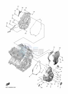 YZF690 YZF-R7 (BEBG) drawing CRANKCASE COVER 1