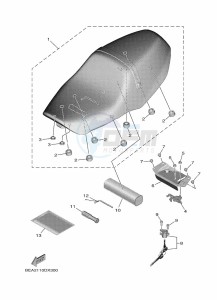 XSR900 MTM890 (BEA7) drawing SEAT