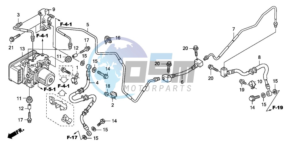 REAR BRAKE PIPE (NSS250EX)