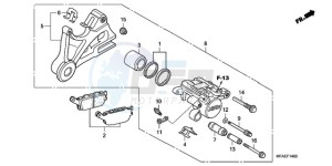 CBF1000A Europe Direct - (ED) drawing REAR BRAKE CALIPER (CBF1000)