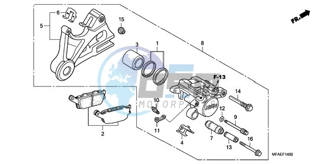 REAR BRAKE CALIPER (CBF1000)