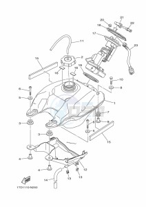 YFZ450R (BKDH) drawing FUEL TANK