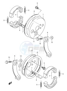 LT80 (P1) drawing FRONT BRAKE